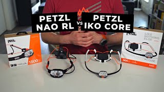 Petzl Nao RL vs Petzl IKO Core Headlamp Review [upl. by Durnan854]