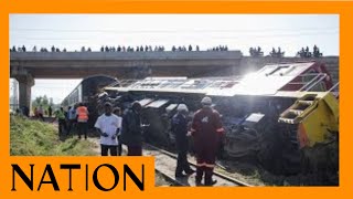 Kisumubound passenger train derails at Mamboleo [upl. by Enamrahc]