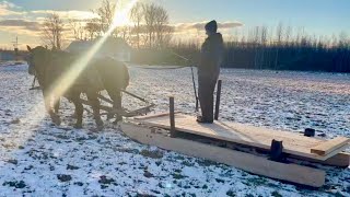 Making a BRAND NEW SCOOT for our Draft Horses From Start to Finish 573 [upl. by Cottle]