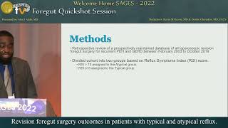 Revision foregut surgery outcomes in patients with typical and atypical reflux [upl. by Raffaello]