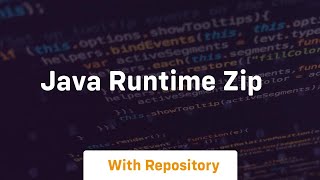 java runtime zip [upl. by Ellennad]