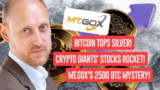 Bitcoin Surpasses Silver MtGox Moves Funds Crypto Stocks Rise Dogecoin and ETF Records [upl. by Deuno]