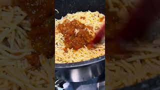 How to make spaghetti in a juicy way 😋😋🍲cooking spaghettiaghetti pasta ta [upl. by Nosyd]