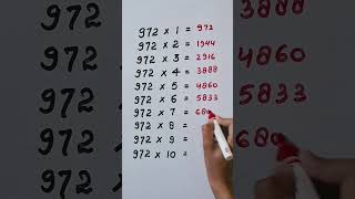 Find mistake in last digit of Table 972🤔maths trending shorts reasoning [upl. by Kenay]