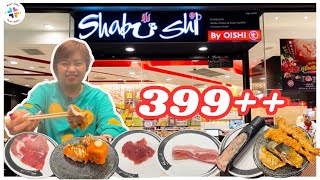 บุฟเฟ่ต์ชาบู บุฟเฟ่ต์สายพาน ชาบูชิ บุฟเฟ่ต์ 399 กินอะไรได้บ้าง  Shabushi Buffet 399 [upl. by Culbert66]