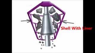 How does Gyratory Crusher Works  Mineral Processing  Gyratory Crusher Animation Working Principle [upl. by Susette]