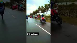 R15 vs Duke stoppi Duke girte girte bachektmduke gixer ktmracingdukeconceptr15v3 ktmoffroad [upl. by Sainana279]