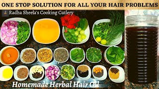 How to prepare herbal hair oil for faster hair growth at home in TamilDIY Homemade Herbal Hair Oil [upl. by Pavier]