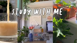 study with me on this breezy spring day ☻  40 minute study session  nature ambience [upl. by Babb923]