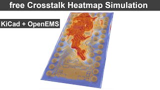 free KiCad Crosstalk Heatmap Simulation and how to improve magnetic field emissions with openEMS [upl. by Burck]