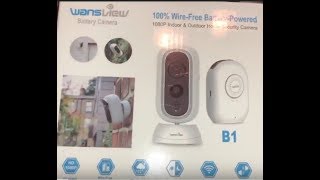 Wansview Wireless WiFi Battery Powered Camera UnboxingSetup [upl. by Dorwin]