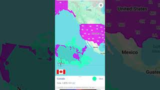 United States vs Canada world size comparison geography comperison world song geography shorts [upl. by Eerual]