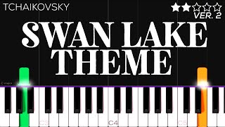 Tchaikovsky  Swan Lake Theme  EASY Piano Tutorial [upl. by Leodora289]