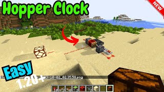 How To Build A Hopper Clock minecraft  Easy Hopper Clock Tutorial Minecraft 120 [upl. by Spector]