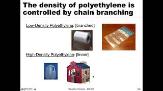 MSE 201 S21 Lecture 30  Module 4  Factors Influencing Polymer Crystallinity [upl. by Adner]