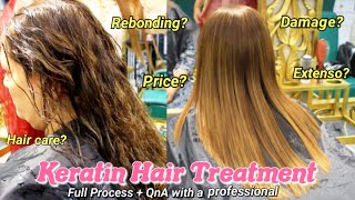 Keratin Hair Treatment  Detailed QnA Damage Extenso Rebounding Frizzy hair [upl. by Ettinger]