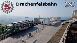 Drachenfelsbahn  Königswinter  Zahnradbahn  Rack railway  Nordrhein Westfalen  Germany [upl. by Rissa]