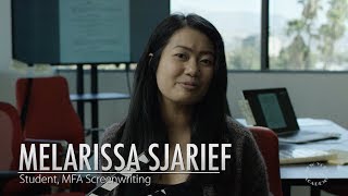 NYFA Spotlight on MFA Screenwriting Student Melarissa Sjarief [upl. by Harilda]