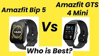 Amazfit Bip 5 Vs Amazfit GTS 4 Mini Amazfit GTS 4 Mini Vs Amazfit Bip 5 Amazfit Bip 5 Vs GTS 4 Min [upl. by Siari]