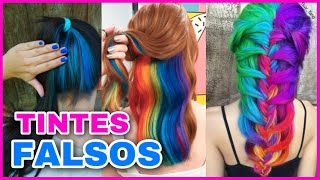 7 IDEAS PARA HACER TINTE DE CABELLO FALSO en Casa y que parezca REAL  NatyGloss [upl. by Dunn]