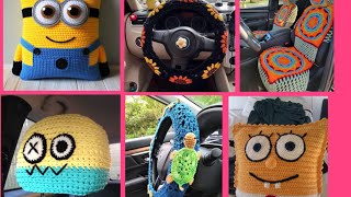 Crochet car accessories  Crochet articles [upl. by Oiratnom]