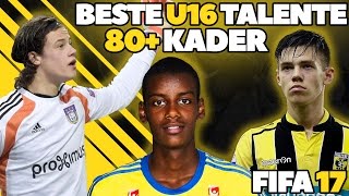 FIFA 17 BESTE TALENTE OHNE TRAINING U16 80 KADER KARRIERE POTENZIAL  HD Deutsch [upl. by Diantha832]