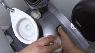 Cleaning Seatless Toilet in Sams Club Rocky Point Mexico [upl. by Kaufmann]