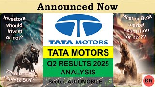 TATA MOTORS Q2 results 2025 TATA MOTORS results today TATA MOTORS Share News TATA MOTORS Share [upl. by Anilek]