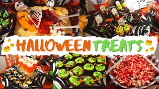 Halloween Treats 🎃  Skeleton Charcuterie Witch Cauldron Brownie Graveyard Dirt Cups amp More [upl. by Selena]