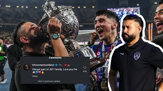 REAKSI TMJ SELEPAS FERNANDO FORESTIERI SAH MENINGGALKAN JOHOR DARUL TAZIM [upl. by Otilegna]