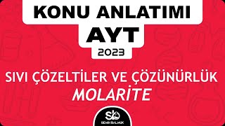 26 Molar Derişim Molarite  Ünite 3 11Sınıf  AYT Kimya 2023 [upl. by Nihsfa]