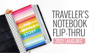 Travelers Notebook Flip Through  Aug  Dec 2021 [upl. by Cul]