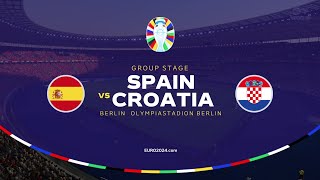 EA SPORTS FC 24 Gameplay  UEFA EURO 2024  Group B Match 1  Spain vs Croatia [upl. by Sheela743]