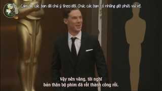 SANEDICTs Benedict Cumberbatchs excitement on the red carpet Oscar 2014 vietsub [upl. by Avruch]