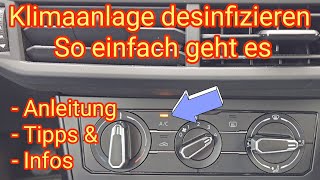 Klimaanlage stinkt amp müffelt AutoKlimaanlage desinfizieren  reinigen  so einfach geht es [upl. by Launam55]