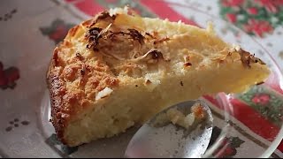 CASSAVA CAKE  BRAZILIAN RECIPE  ENGLISH CC [upl. by Ailelc911]