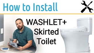 How to Install a TOTO Skirted toilet  TOTO WASHLET [upl. by Drahser]