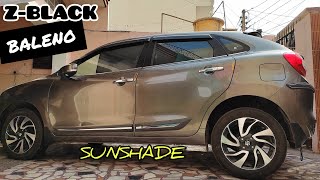 JET BLACK SUNSHADES FOR MY BALENO ZETA  SUNLIGHT PROTECTION  CHEAP AND BEST ACCESSORY FOR A CAR [upl. by Nylorahs]