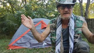 Ozark Trail one person lightweight backpacking tent Reds review [upl. by Etnecniv]