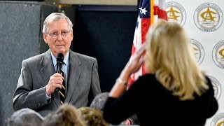 Mitch McConnell confronted by constituent at town hall [upl. by Aitat503]