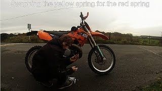 KTM 250EXC testing the RED spring [upl. by Assenar663]