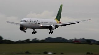 Rare Camair Co Boeing 767300ER Landing amp Takeoff at Prestwick Airport [upl. by Jarrett]