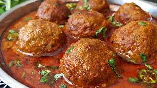 Afghani Malai Kofta With White Gravy 2024  Soft amp Juicy Beef Kofta Curry Recipe  Beef Kofta Recipe [upl. by Wilder]