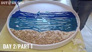 DIY Handmade Resin Ocean Table  Epoxy Resin Crafts  Resin Art [upl. by Sidman614]