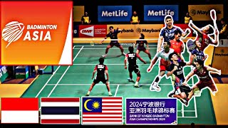 BANK OF NINGBO Badminton Asia Championships 2024  Day3 Round of Quaterfinal  All Court live Score [upl. by Aiekal]