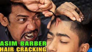 Unlimited Hair Cracking by Asim Barber  Head Massage  Spine Cracking  Neck Cracking  ASMR [upl. by Korman]