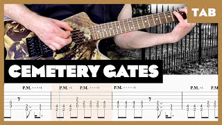 Pantera  Cemetery Gates  Guitar Tab  Lesson  Cover  Tutorial [upl. by Artcele]