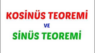 Kosinüs Teoremi ve Sinüs Teoremi 11 Sınıf Matematik [upl. by Egide]