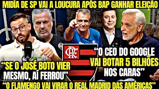 MORR3NDO DE MEDO MÍDIA PAULISTA VAI A LOUCURA COM VITÓRIA DE BAP NA ELEIÇÃO DO FLAMENGO [upl. by Idnyc]