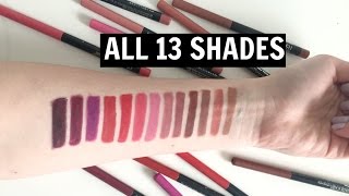 Maybelline Color Sensational Lipliners  Lipswatches  Review [upl. by Assiruam442]